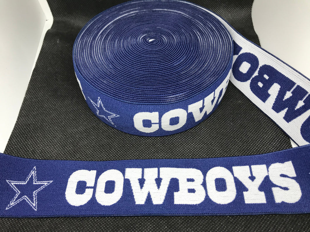 3 or 6 Yard Roll 4cm Dallas Cowboys Sports Custom Designer Hat Band Elastic Trim
