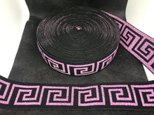 Load image into Gallery viewer, 3 or 6 Yard Roll 4cm Versace  Designer Hat Band Elastic   Trim Metallic
