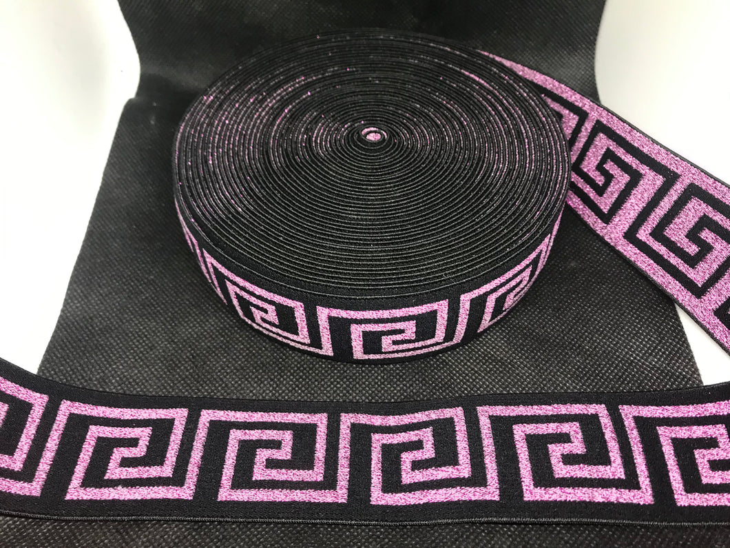 3 or 6 Yard Roll 4cm Versace  Designer Hat Band Elastic   Trim Metallic