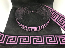 Load image into Gallery viewer, NEW RELEASE 10 Yard Roll 4cm Versace Designer Elastic Band Jacquard Bands Trim Metallic
