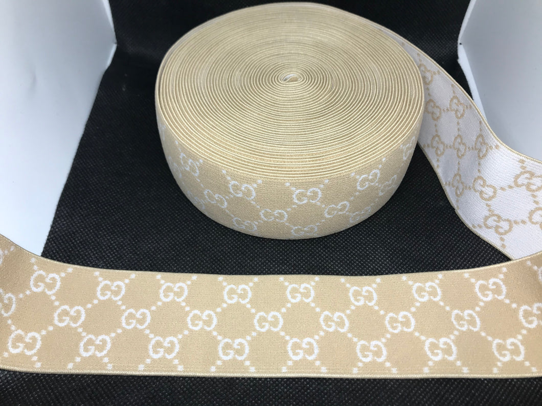 NO BULK DISCOUNTS - 10 Yard Roll 4.5cm G-1   Custom Designer Elastic Band    Jacquard Bands Trim