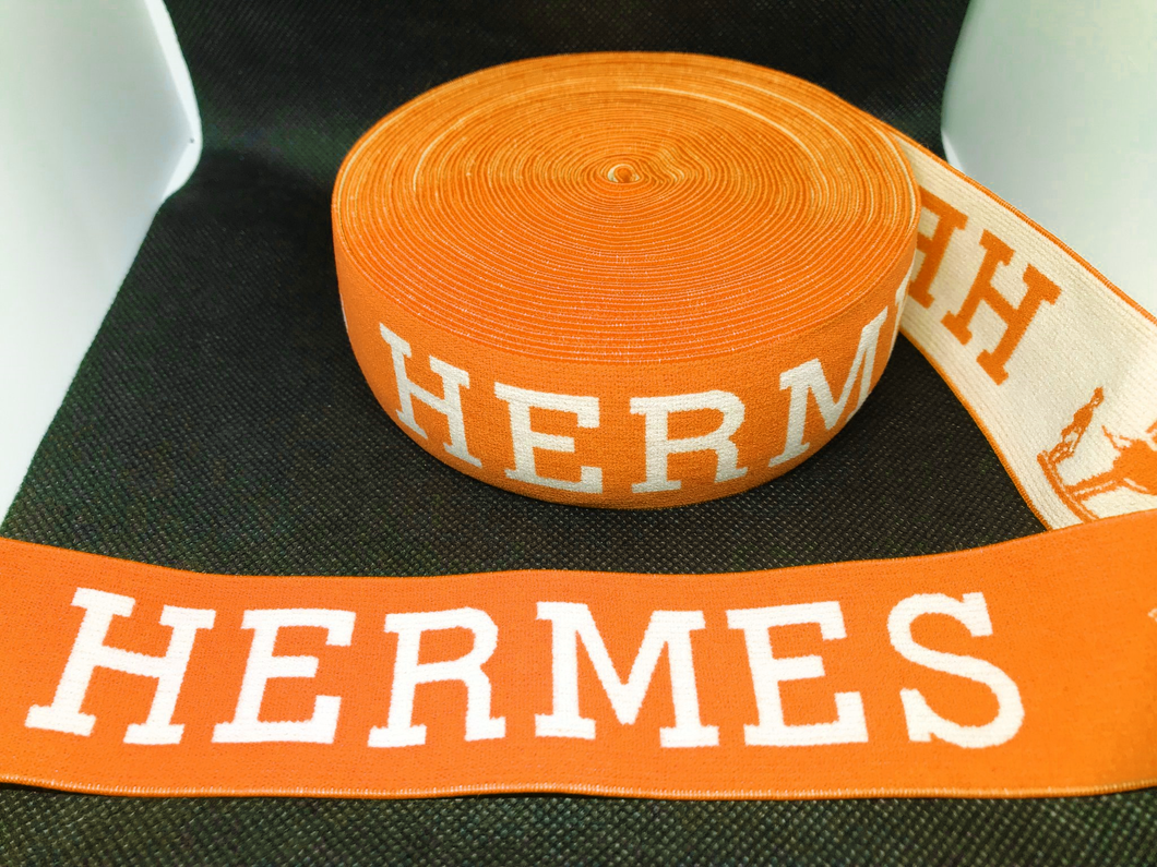 10 Yard Roll 4cm Hermes Designer Elastic Band    Jacquard Bands Trim