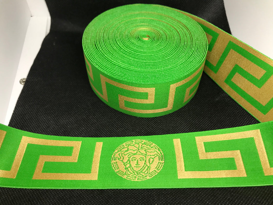 WHOLESALE - Custom Designer Elastic Bands - coming soon - 1 Yard Roll of 4.5cm V-1 Medusa Nylon      Trim