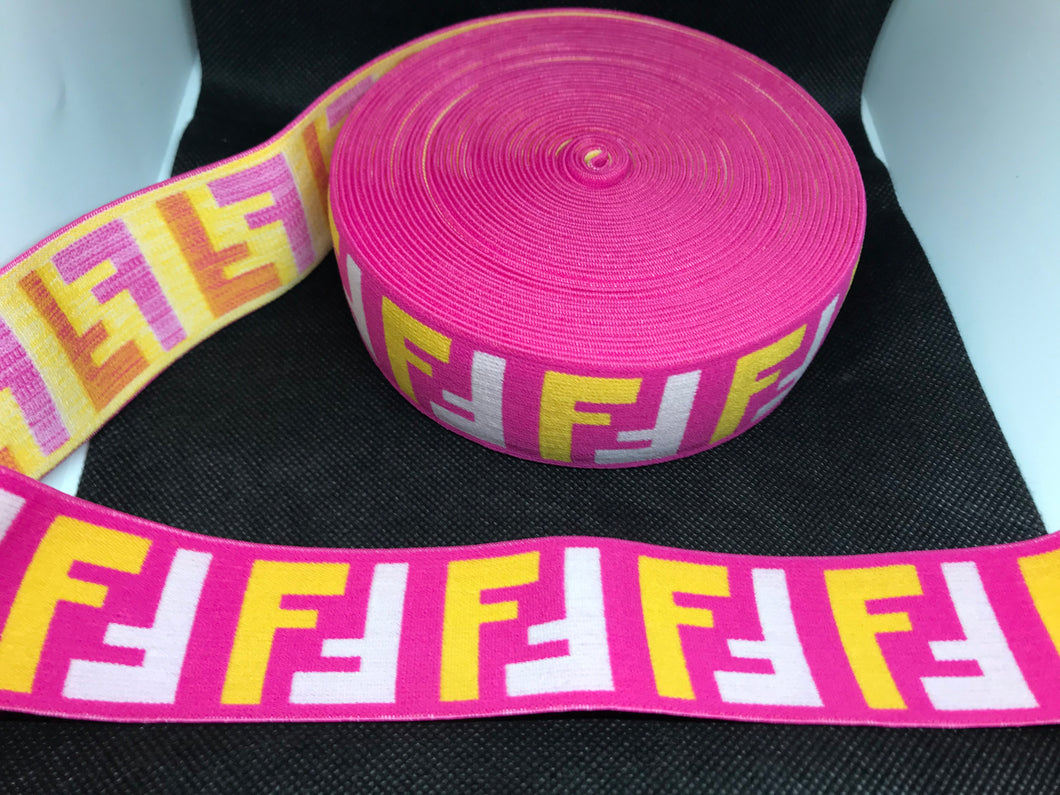 WHOLESALE - Custom Designer Elastic Bands - 1 Yard Roll of 4cm F-1      Trim