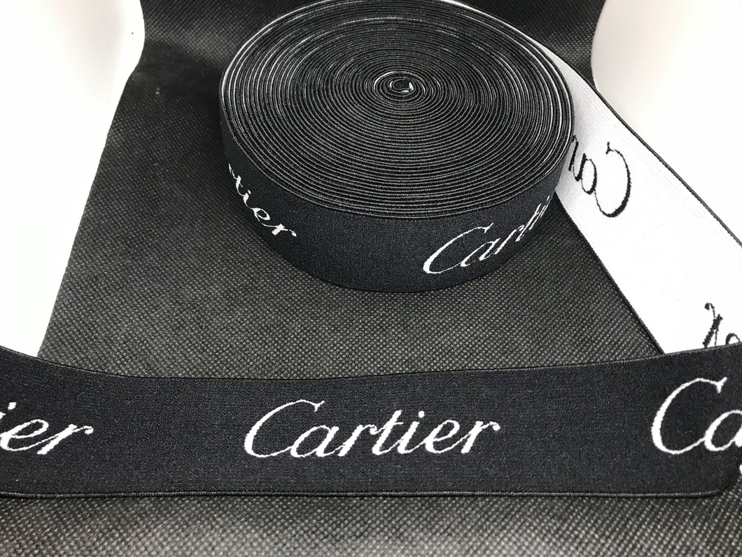 10 Yard Roll 4cm Cartier Designer Elastic Band    Jacquard Bands Trim