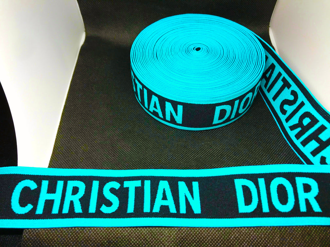 10 Yard Roll 4cm Dior Designer Elastic Band    Jacquard Bands Trim
