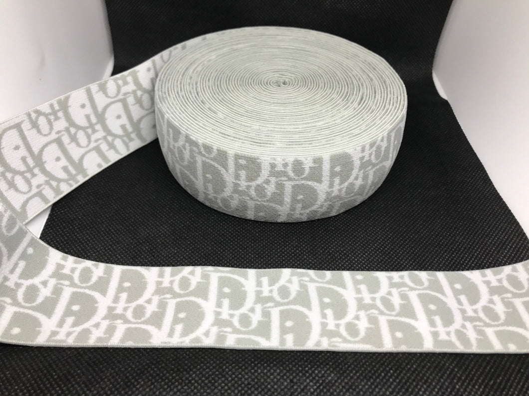 WHOLESALE - Designer Elastic Bands - 1 Yard Roll of 4cm Dior      Trim