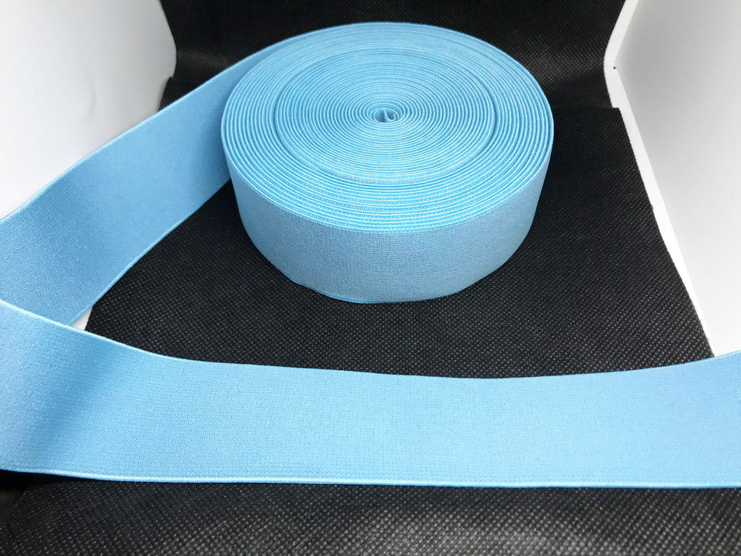 WHOLESALE - Custom Designer Elastic Bands - 1 Yard Roll of 4cm Baby Blue      Trim