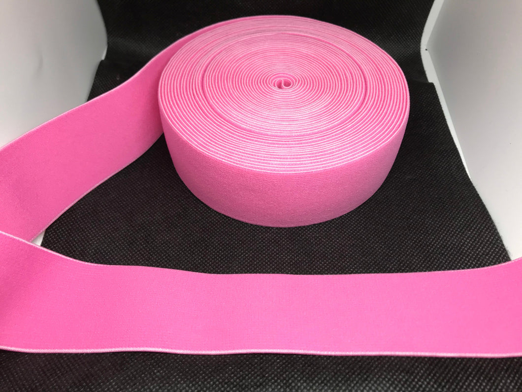 WHOLESALE - Designer Elastic Bands - 1 Yard Roll of 4cm Bubblegum Pink      Trim