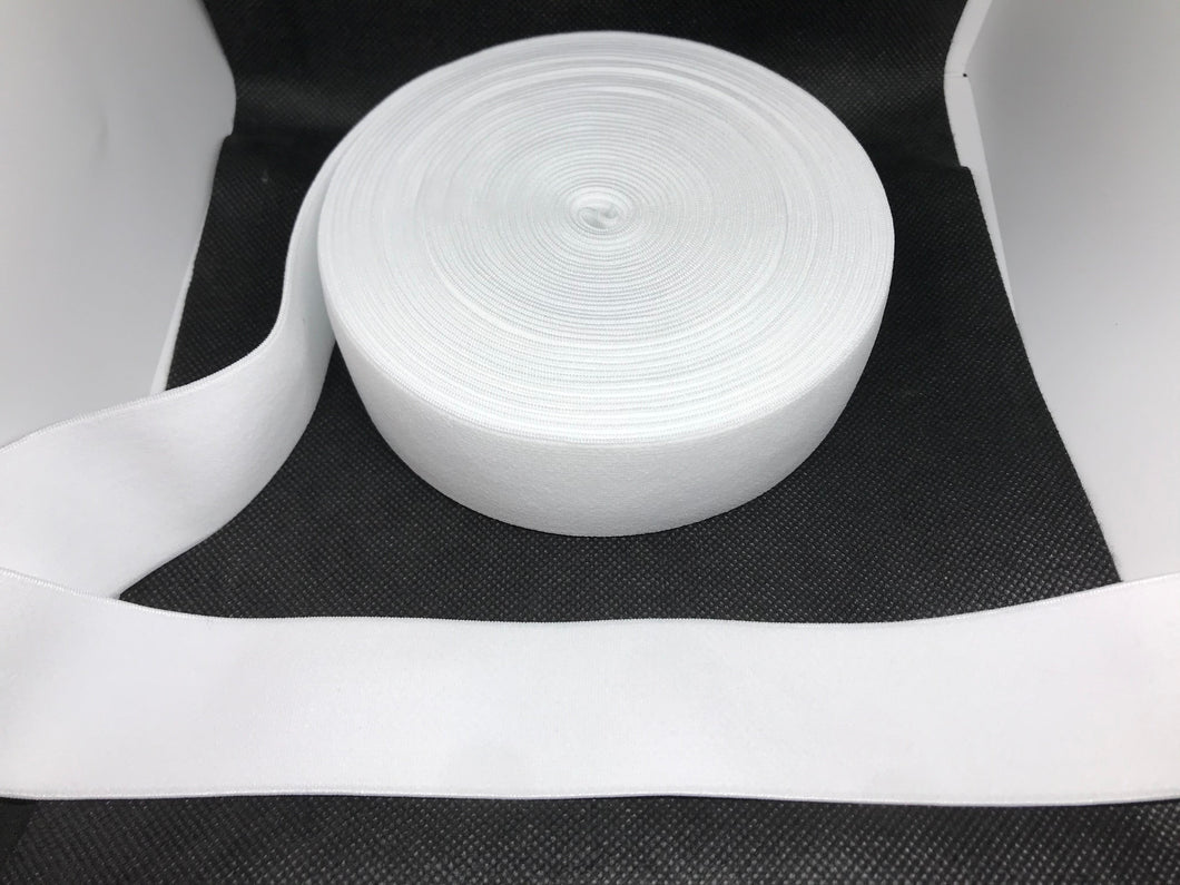 WHOLESALE - Custom Designer Elastic Bands - 1 Yard Roll of 4cm White      Trim Plain