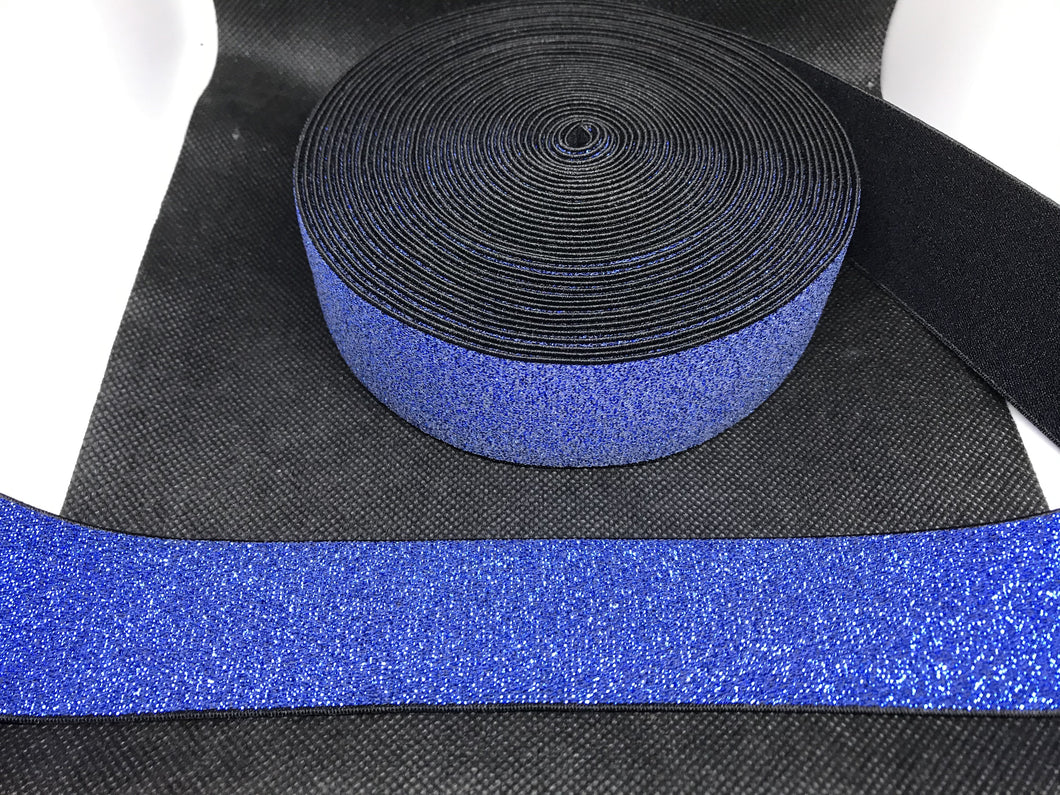OVERSTOCK 10 Yards 4cm Metallic Elastic Waistband material Designer Bands Jacquard Bandz