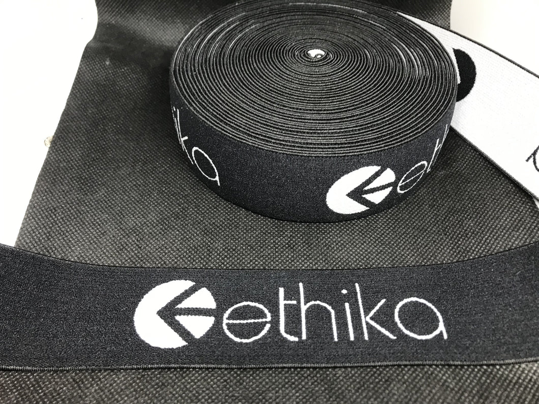 OVERSTOCK 10 yard roll 4cm Ethika Elastic Waistband material  Designer Bands Jacquard Bandz