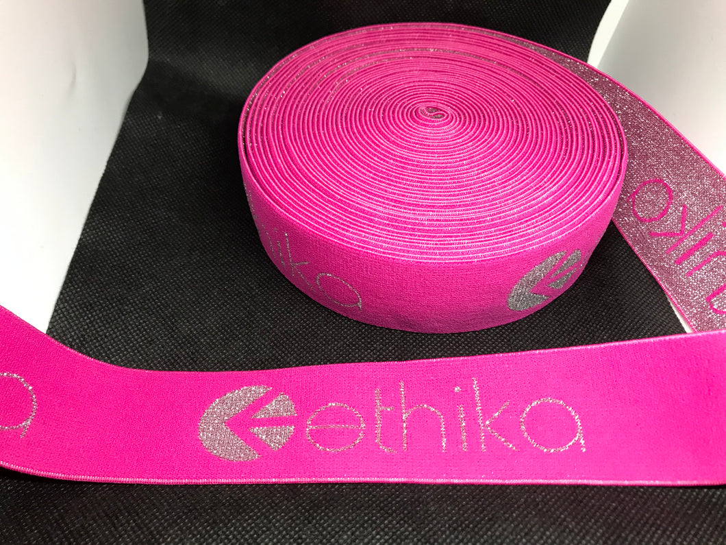3 or 6 Yard Roll 4cm Ethika  Custom Designer Hat Band Elastic   Trim Metallic