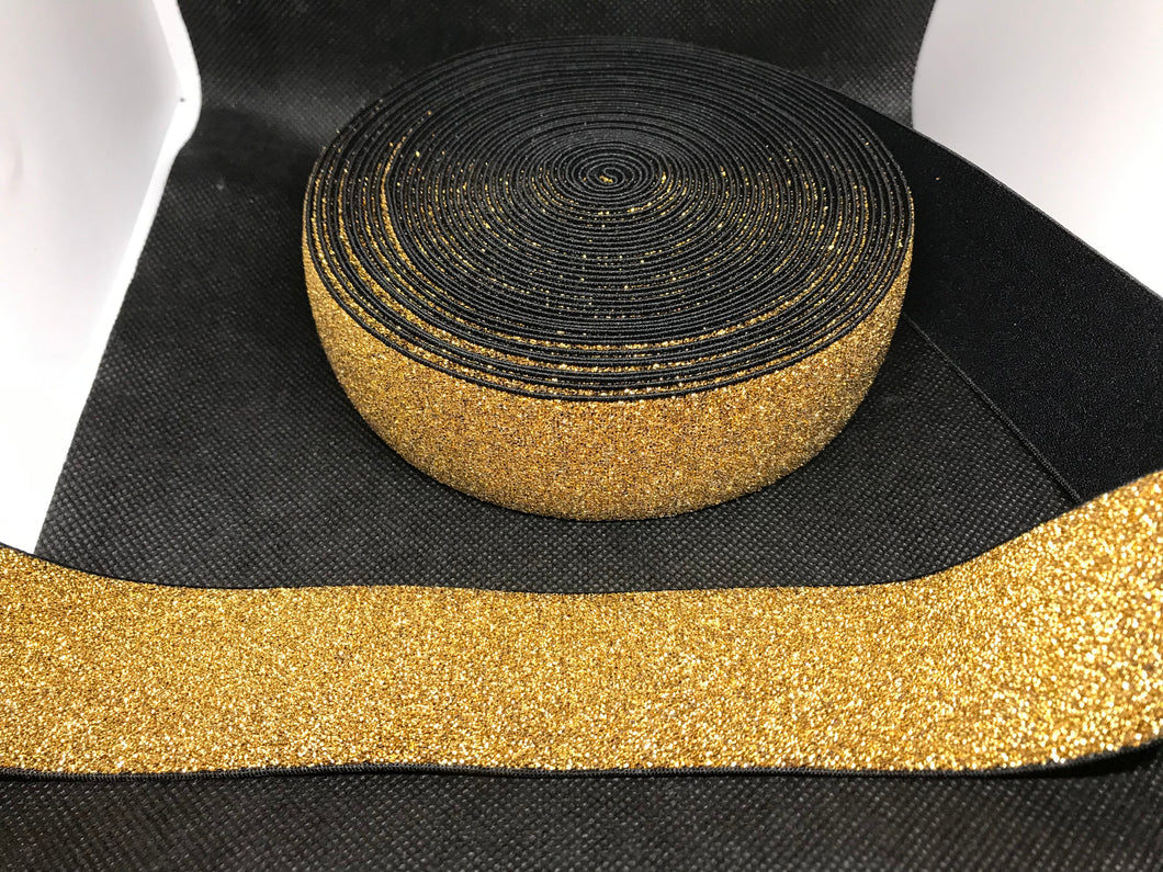 WHOLESALE - Custom Designer Elastic Bands - 1 Yard Roll of 4cm Metallic     Trim