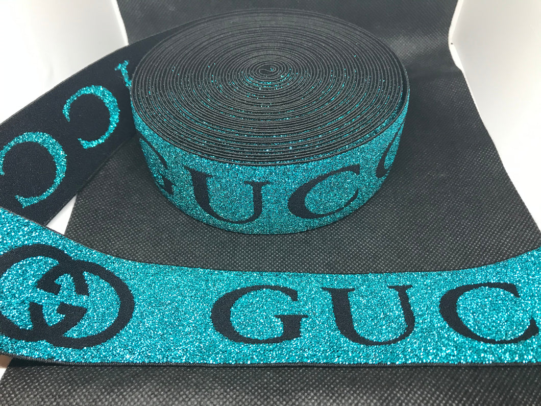 3 or 6 Yard Roll 4.5cm Gucci GG  Designer Hat Band Elastic   Trim Metallic