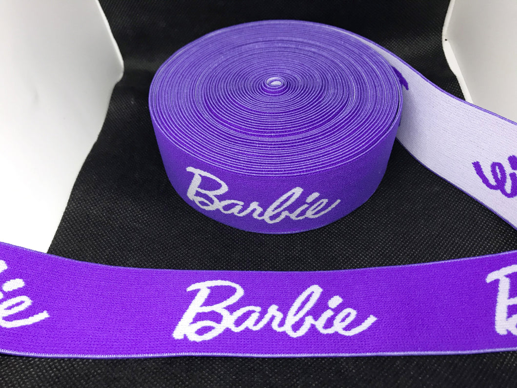 WHOLESALE - Designer Elastic Bands - 1 Yard Roll of 4cm Barbie      Trim