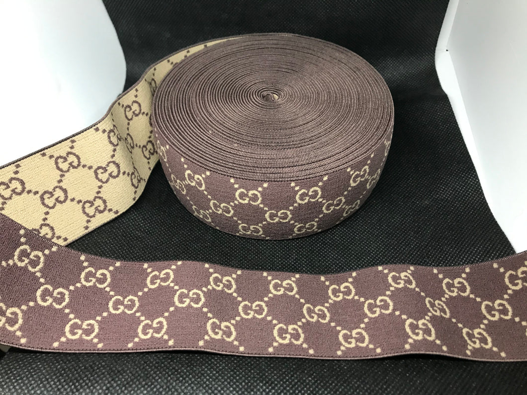 10 Yard Roll 4.5cm Gucci GG Designer Elastic Band    Jacquard Bands Trim