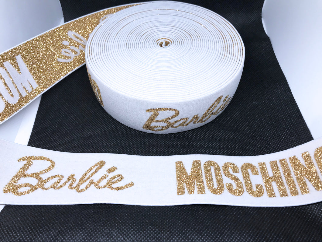 3 or 6 Yard Roll 4cm M-1 B-1  Custom Designer Hat Band Elastic   Trim Metallic