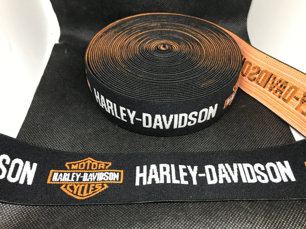 WHOLESALE - Custom Designer Elastic Bands - 1 Yard Roll of 4cm Harley Davidson      Trim