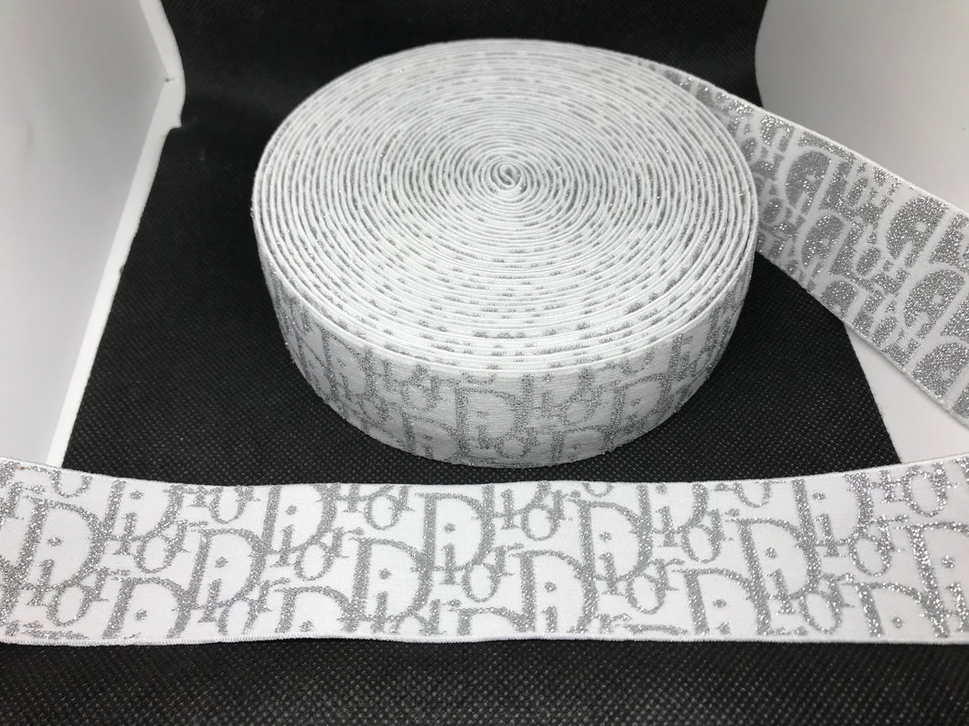 3 or 6 Yard Roll 4cm Dior  Designer Hat Band Elastic   Trim Metallic