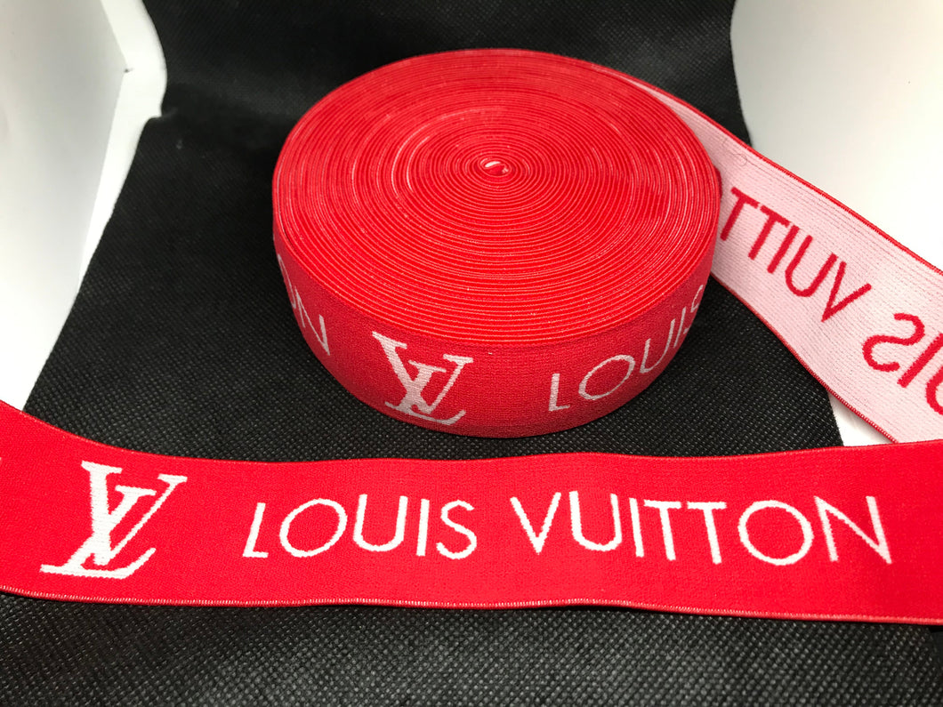 WHOLESALE - Designer Elastic Bands - 1 Yard Roll of 4cm Louis Vuitton LV      Trim