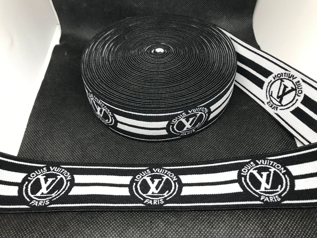 WHOLESALE - Designer Elastic Bands - 1 Yard Roll of 4cm Louis Vuitton LV      Trim