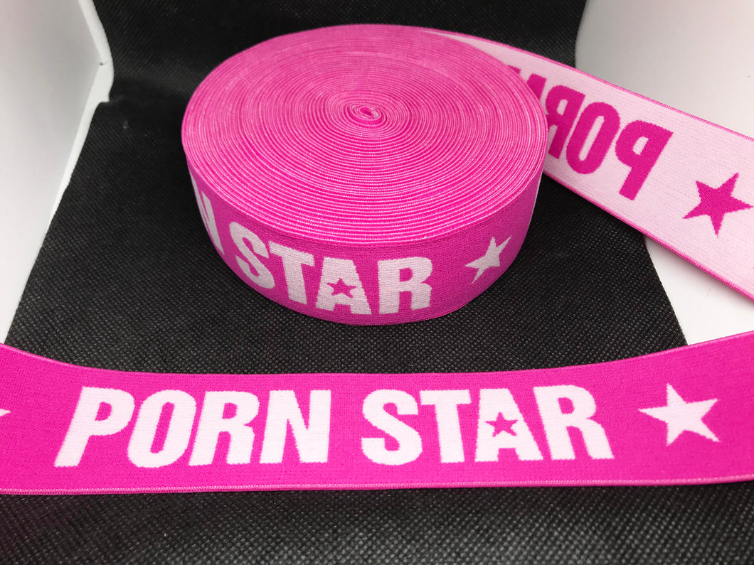 WHOLESALE - Custom Designer Elastic Bands - 1 Yard Roll of 4cm  Porn Star    Trim