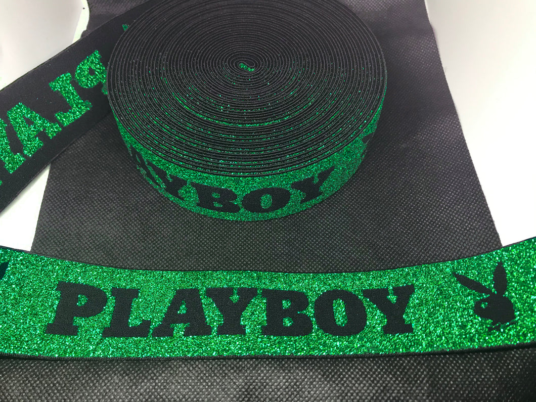 10 Yard Roll 4cm Playboy  Designer Elastic Band   Jacquard Bands Trim Metallic
