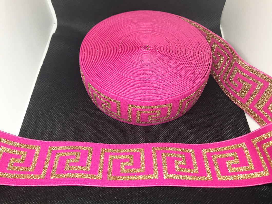 10 Yard Roll V-1  Custom Designer Elastic Band   Jacquard Bands Trim Metallic