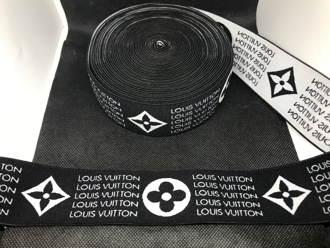 3 or 6 Yard Roll 4.5cm Louis Vuitton LV Designer Hat Band Elastic   Trim