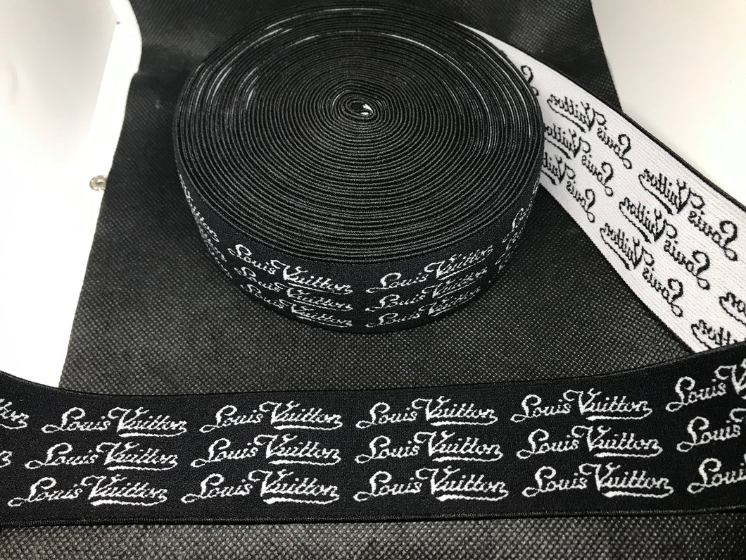10 Yard Roll 4.5cm Louis Vuitton LV Designer Elastic Band   Jacquard Bands Trim