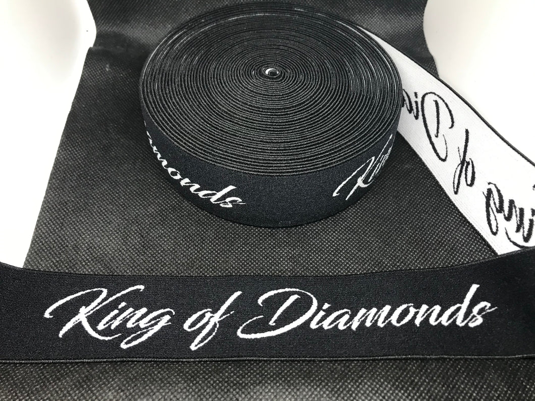 10 Yard Roll KOD King Of Diamonds Designer Elastic Band   Jacquard Bands Trim