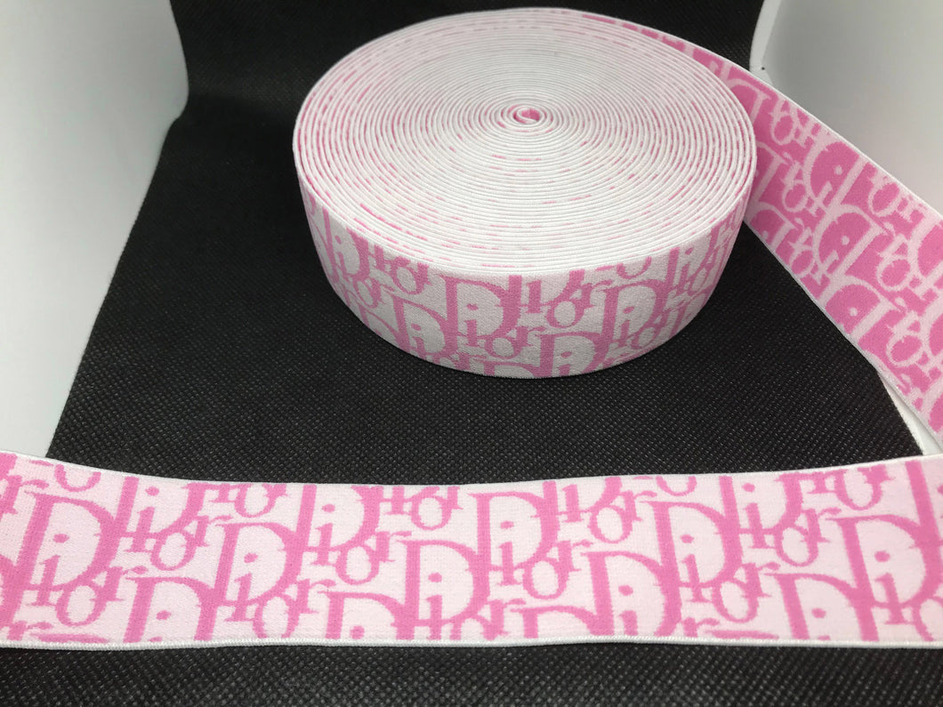 10 Yard Roll 4cm Dior Designer Elastic Band    Jacquard Bands Trim