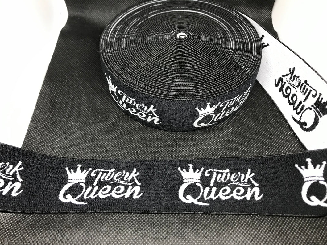 10 Yard Roll 4cm Twerk Queen Custom Designer Elastic Band   Jacquard Bands Trim
