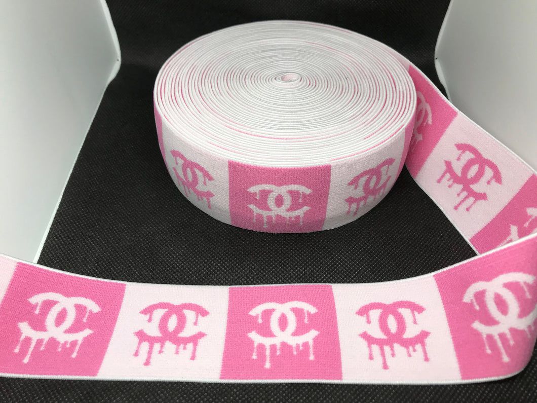 10 Yard Roll 4.5cm C-1 Drip Custom Designer Elastic Band    Jacquard Bands Trim
