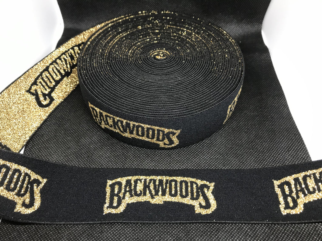 OVERSTOCK 10 Yards 4cm Metallic Backwoods Elastic Waistband material  Custom Designer Bands Jacquard Bandz