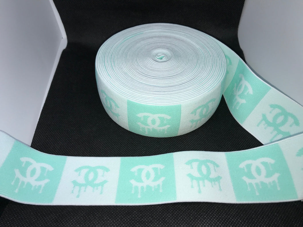 10 Yard Roll 4.5cm C-1 Drip Custom Designer Elastic Band    Jacquard Bands Trim