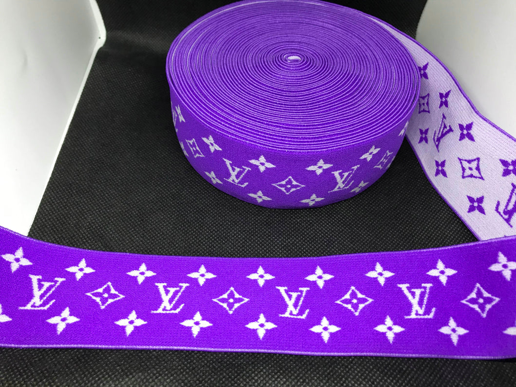 WHOLESALE - Designer Elastic Bands - 1 Yard Roll of 4.5cm Louis Vuitton LV      Trim