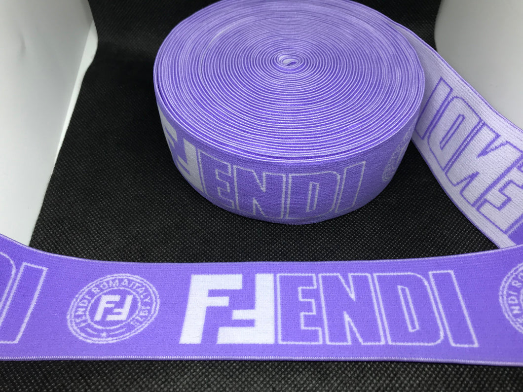 WHOLESALE - Designer Elastic Bands - 1 Yard Roll of 4.5cm Fendi FF      Trim