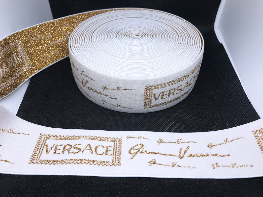 3 or 6 Yard Roll 4.5cm V-1  Custom Designer Hat Band Elastic   Trim Metallic