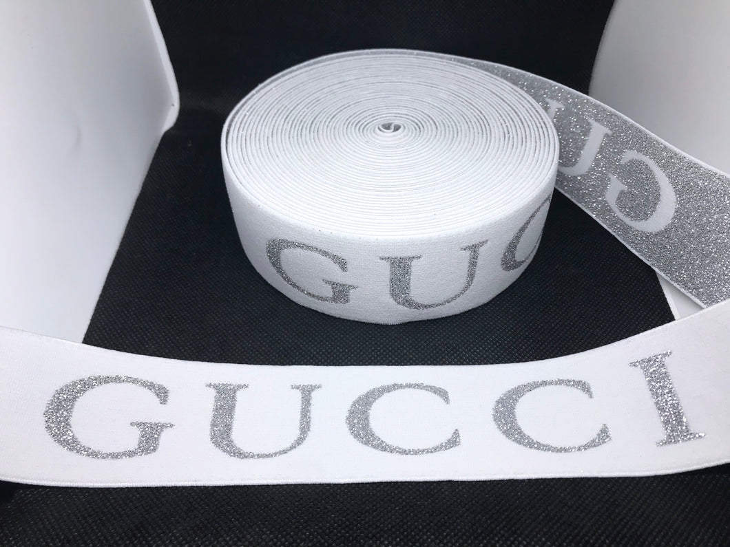 3 or 6 Yard Roll 4.5cm Gucci  Designer Hat Band Elastic  Trim Metallic