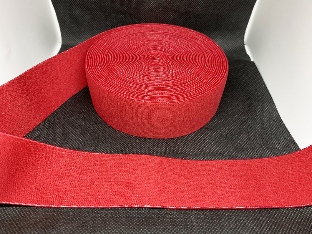 OVERSTOCK 10 Yards 4cm Dark Red Elastic Waistband material Designer Bands Jacquard Bandz