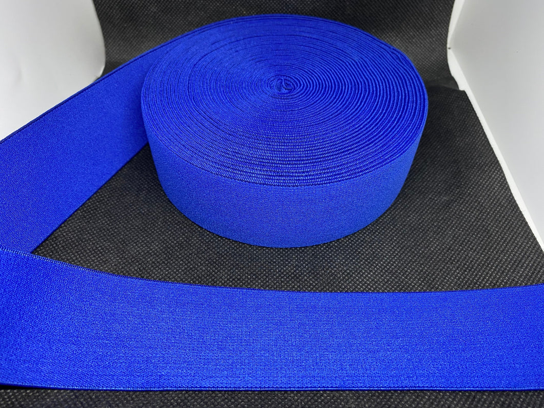 WHOLESALE - Designer Elastic Bands - 1 Yard Roll of 4cm Royal Blue      Trim