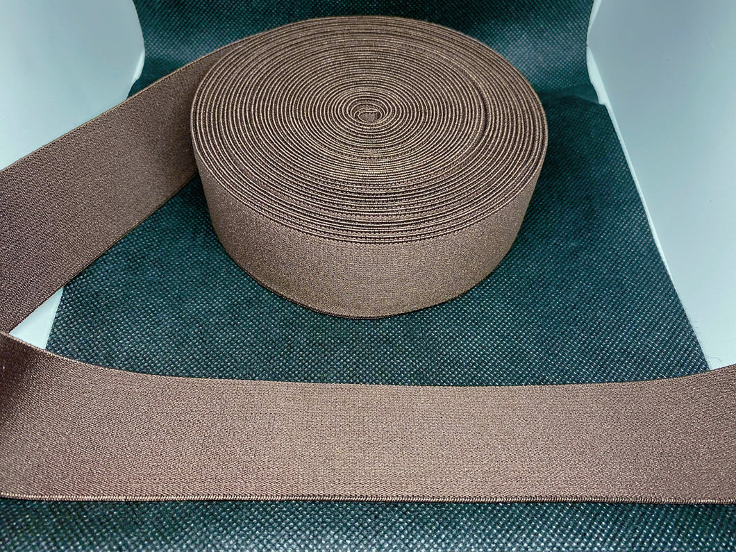 3 or 6 Yard Roll 4cm Brown Designer Hat Band Elastic   Trim