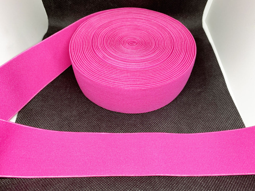 OVERSTOCK 10 Yards 4cm Hot Pink Elastic Waistband material Custom Designer Bands Jacquard Bandz