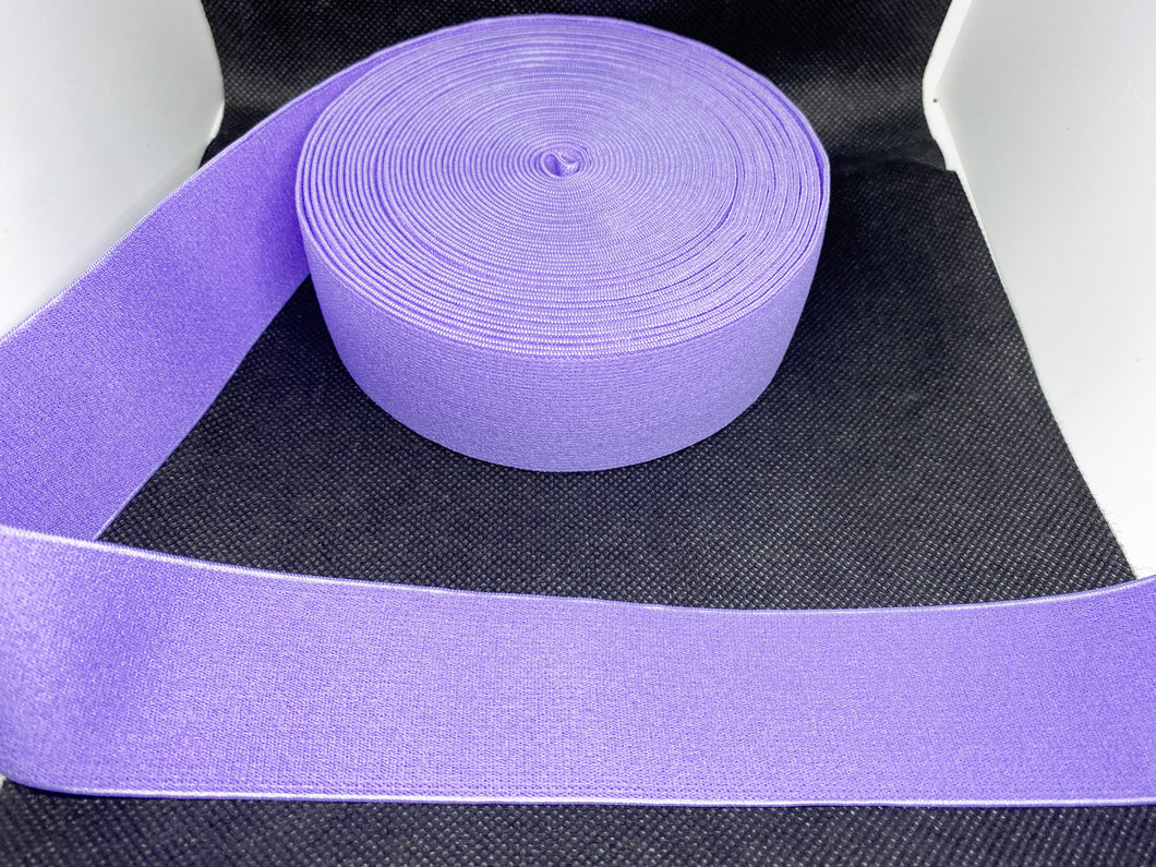 OVERSTOCK 10 Yards 4cm Lavender Elastic Waistband material Custom Designer Bands Jacquard Bandz