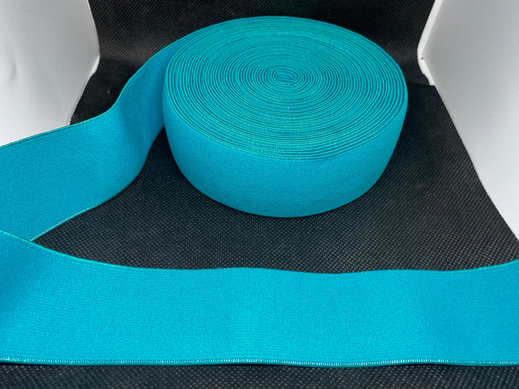 WHOLESALE - Custom Designer Elastic Bands - 1 Yard Roll of 4cm Turquoise      Trim