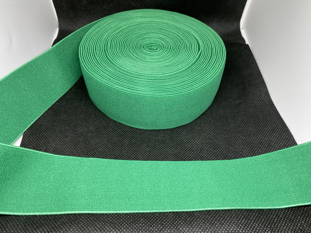 OVERSTOCK 10 Yards 4cm Green Elastic Waistband material Custom Designer Bands Jacquard Bandz