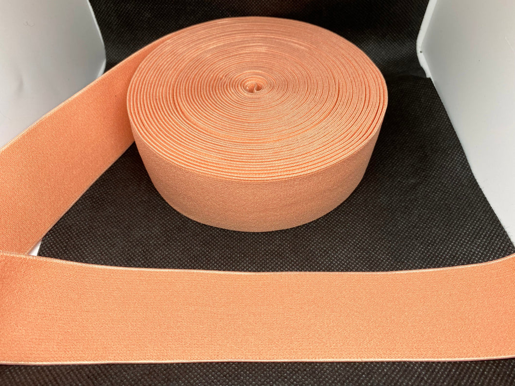 WHOLESALE - Designer Elastic Bands - 1 Yard Roll of 4cm Peach      Trim