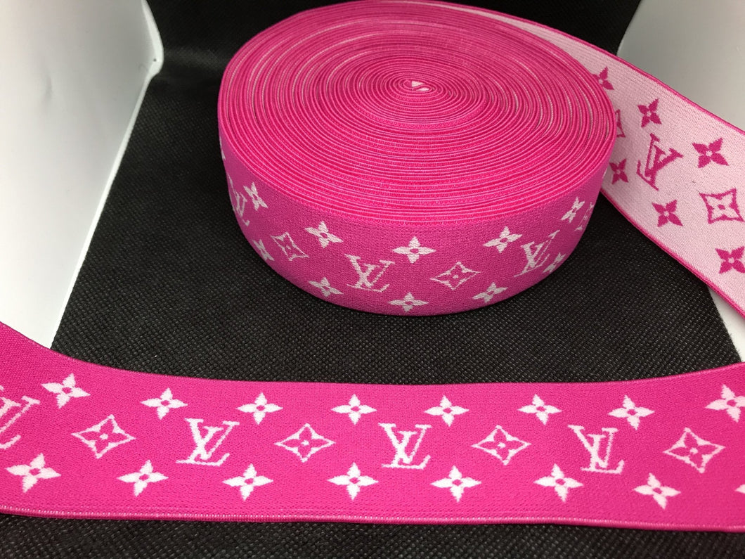 WHOLESALE - Designer Elastic Bands - 1 Yard Roll of 4.5cm Louis Vuitton LV      Trim